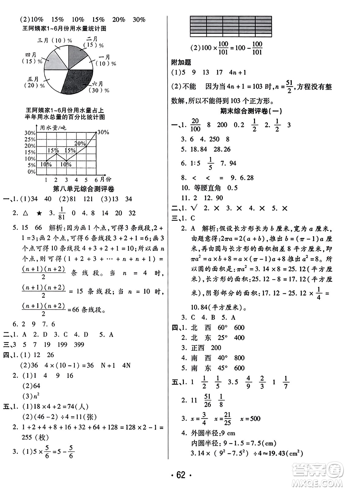 黑龍江美術(shù)出版社2023年秋黃岡金榜大考卷期末必刷六年級(jí)數(shù)學(xué)上冊(cè)人教版答案