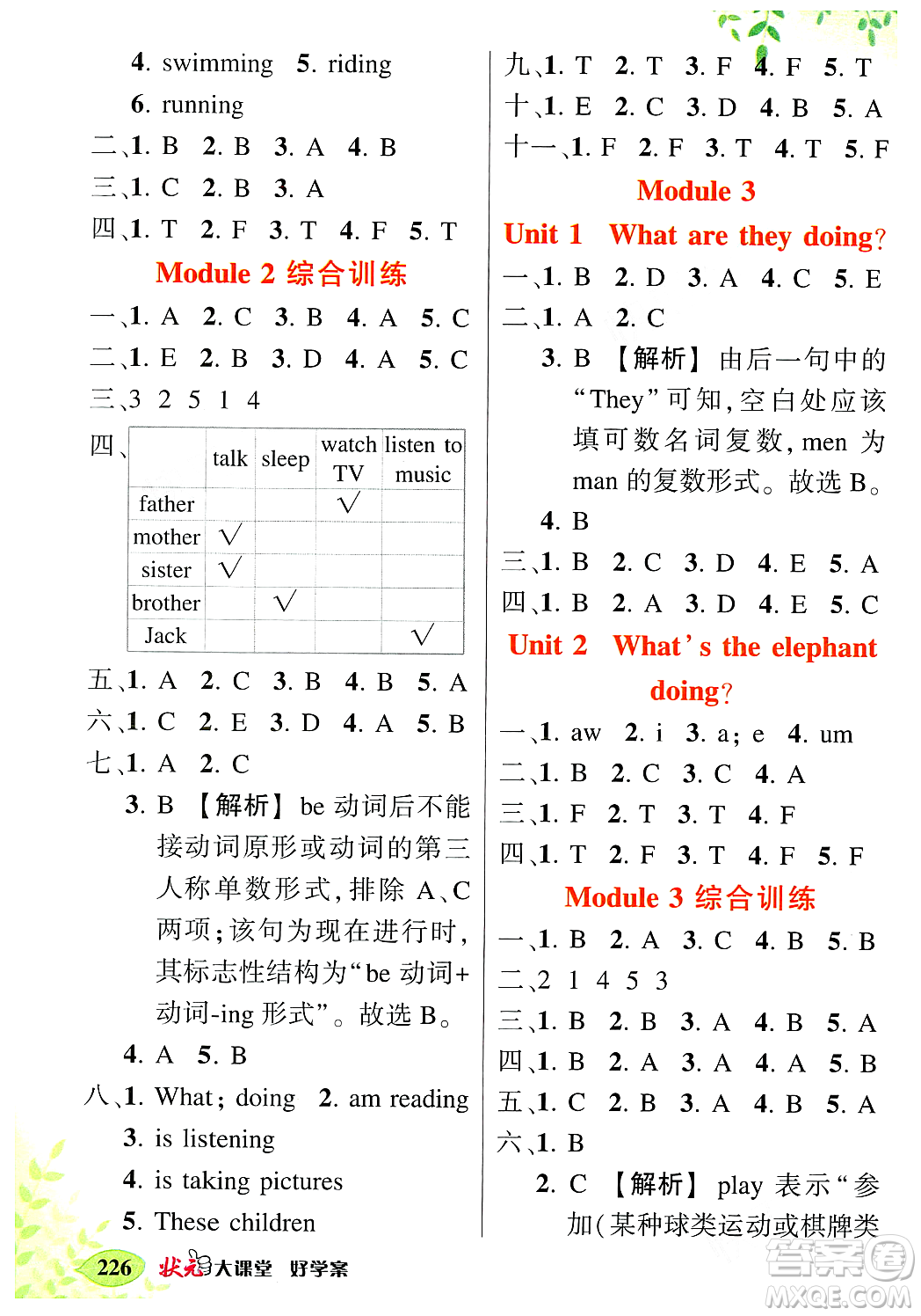 吉林教育出版社2023年秋狀元成才路狀元大課堂四年級英語上冊外研版答案