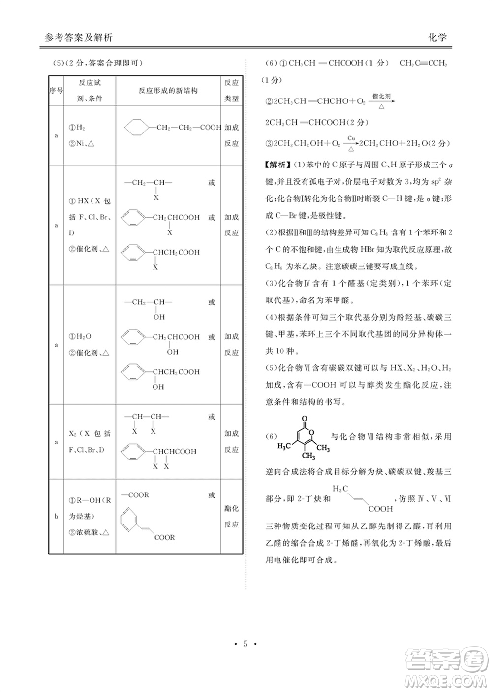 衡水金卷2024屆高三上學期12月大聯(lián)考化學試題參考答案