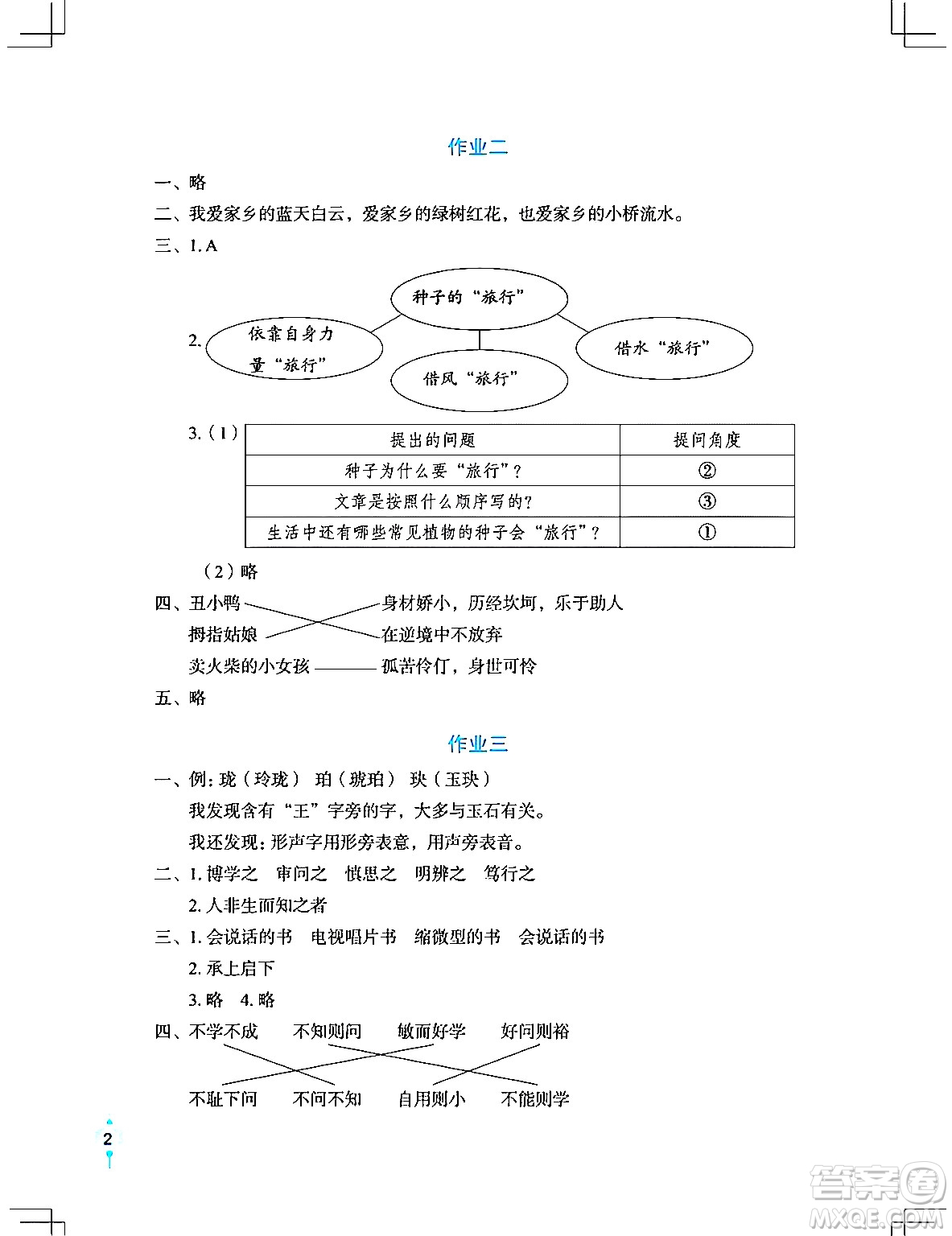 長(zhǎng)江少年兒童出版社2024寒假作業(yè)四年級(jí)語文通用版答案