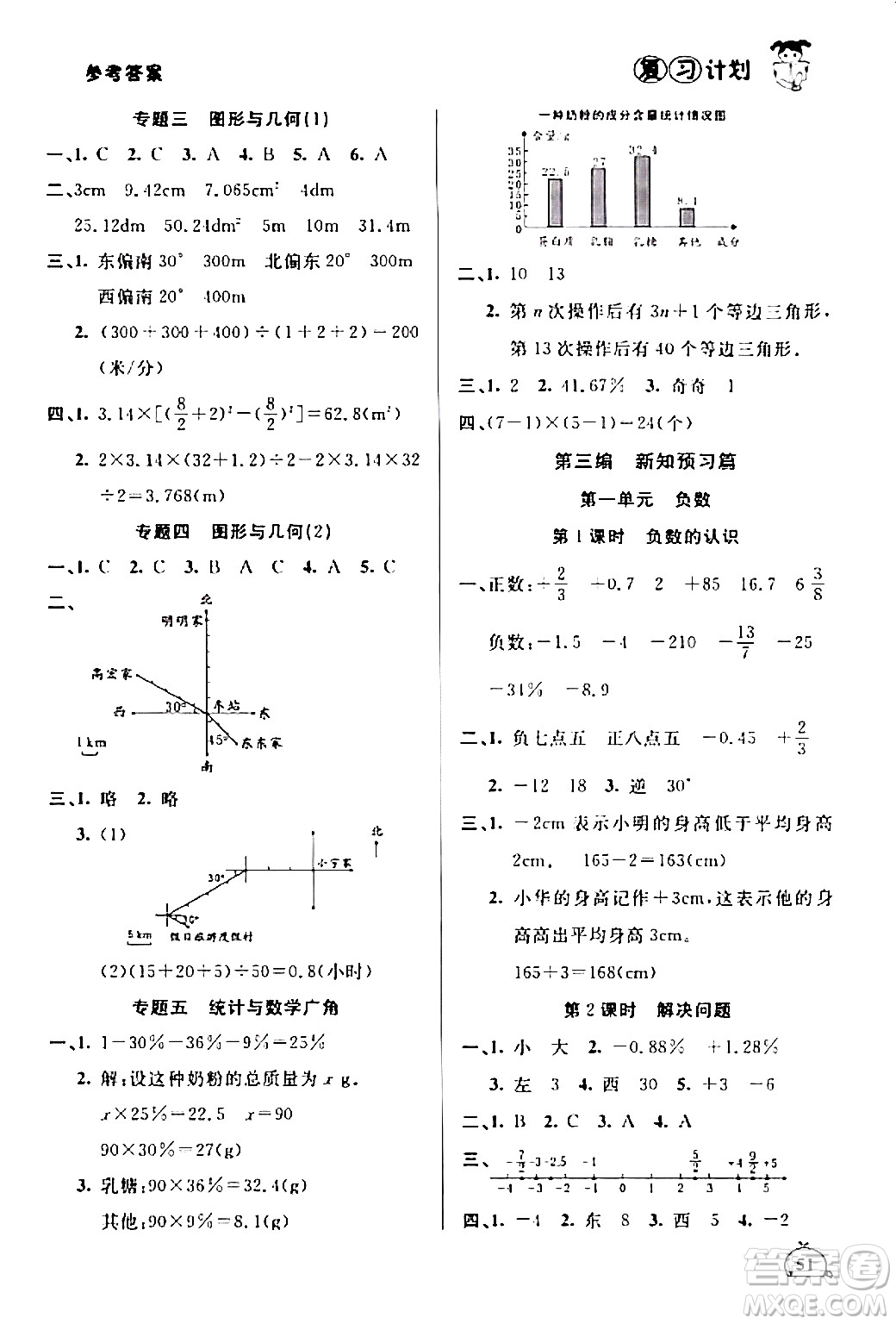 延邊大學(xué)出版社2024品至教育假期復(fù)習(xí)計劃期末寒假銜接六年級數(shù)學(xué)人教版答案