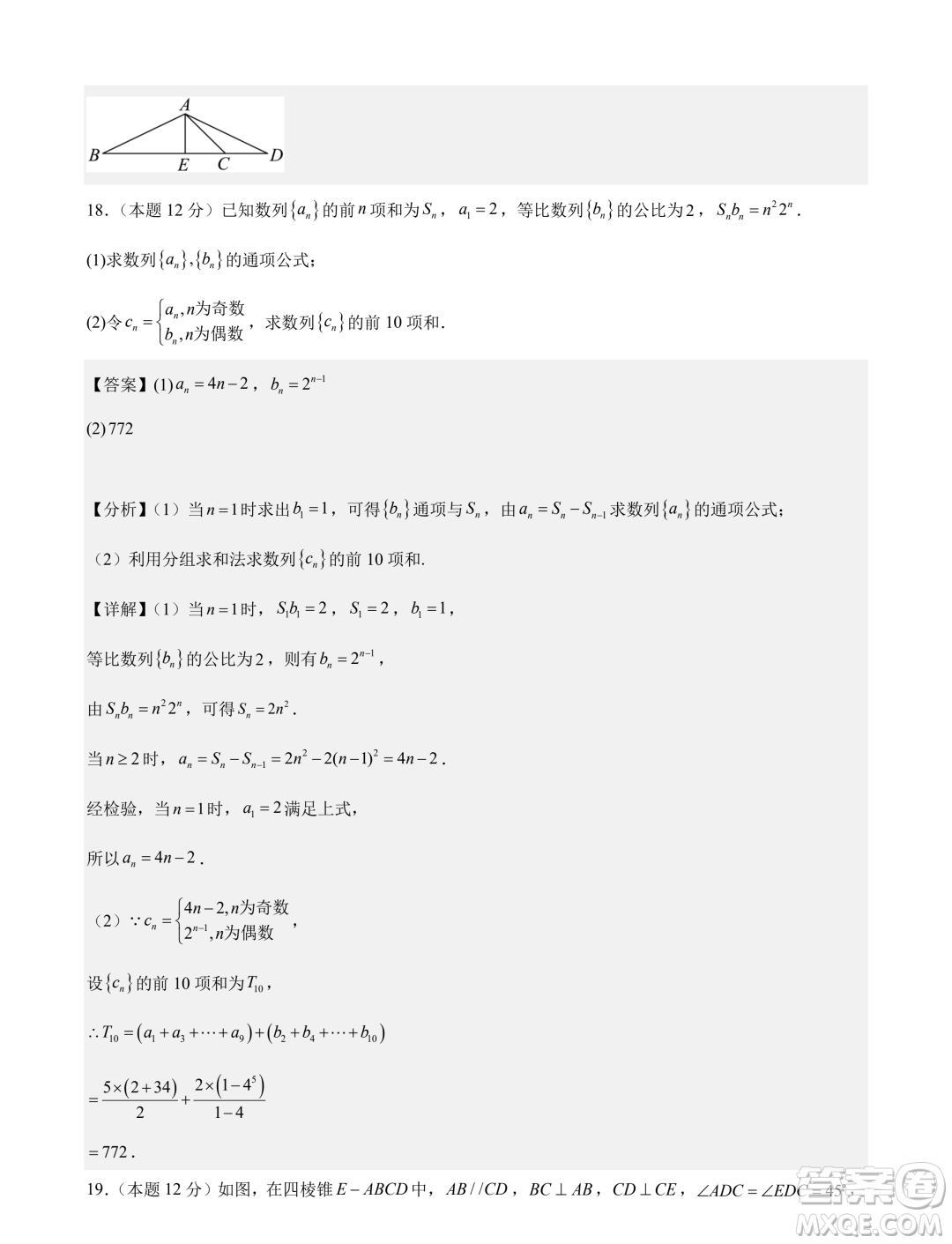 廣東廣雅中學(xué)2024屆高三第二次調(diào)研數(shù)學(xué)試卷答案