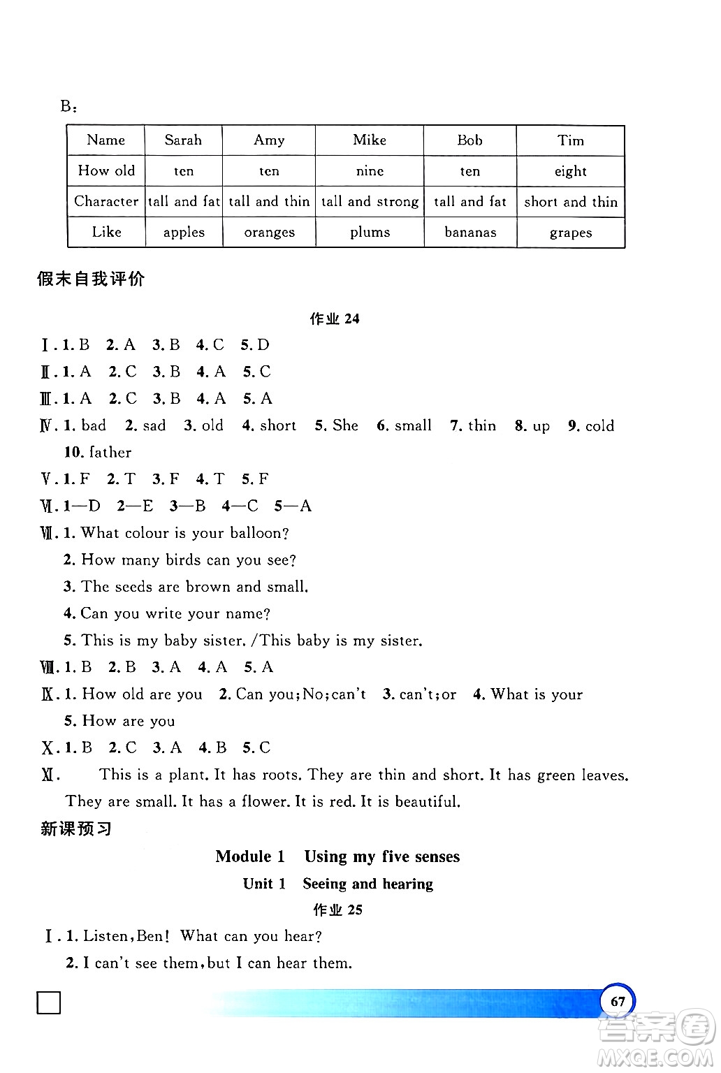 上海大學(xué)出版社2024鐘書(shū)金牌寒假作業(yè)導(dǎo)與練三年級(jí)英語(yǔ)牛津版上海專(zhuān)版答案