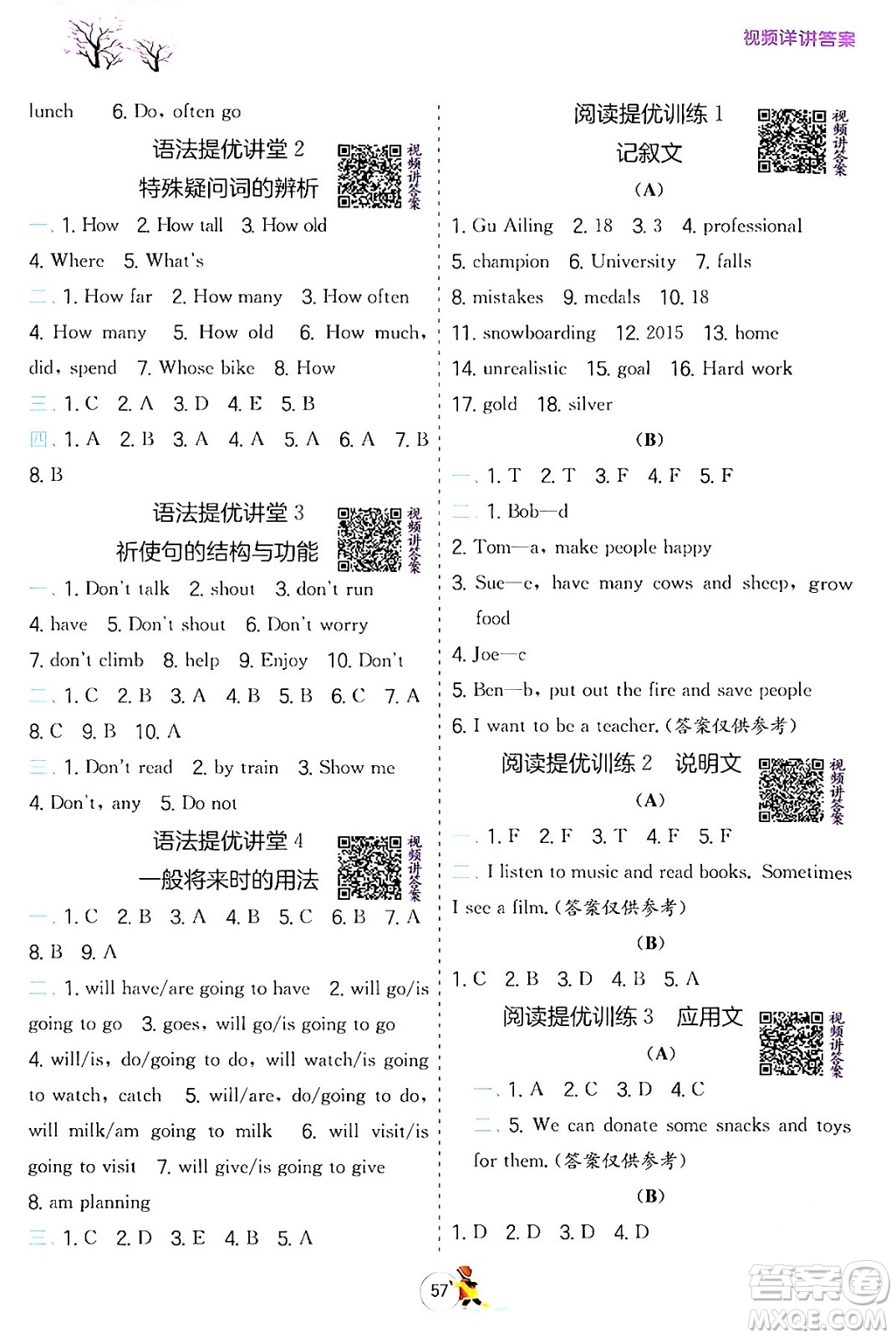 江蘇人民出版社2024實(shí)驗(yàn)班提優(yōu)訓(xùn)練寒假銜接六年級英語人教PEP版答案