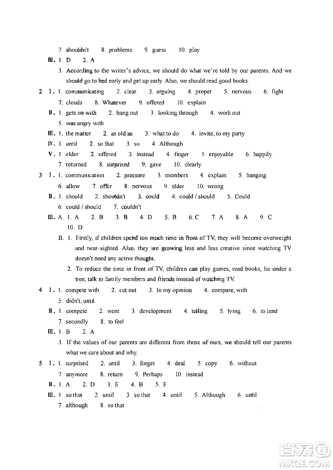 浙江教育出版社2024年春英語(yǔ)作業(yè)本八年級(jí)英語(yǔ)下冊(cè)人教版答案