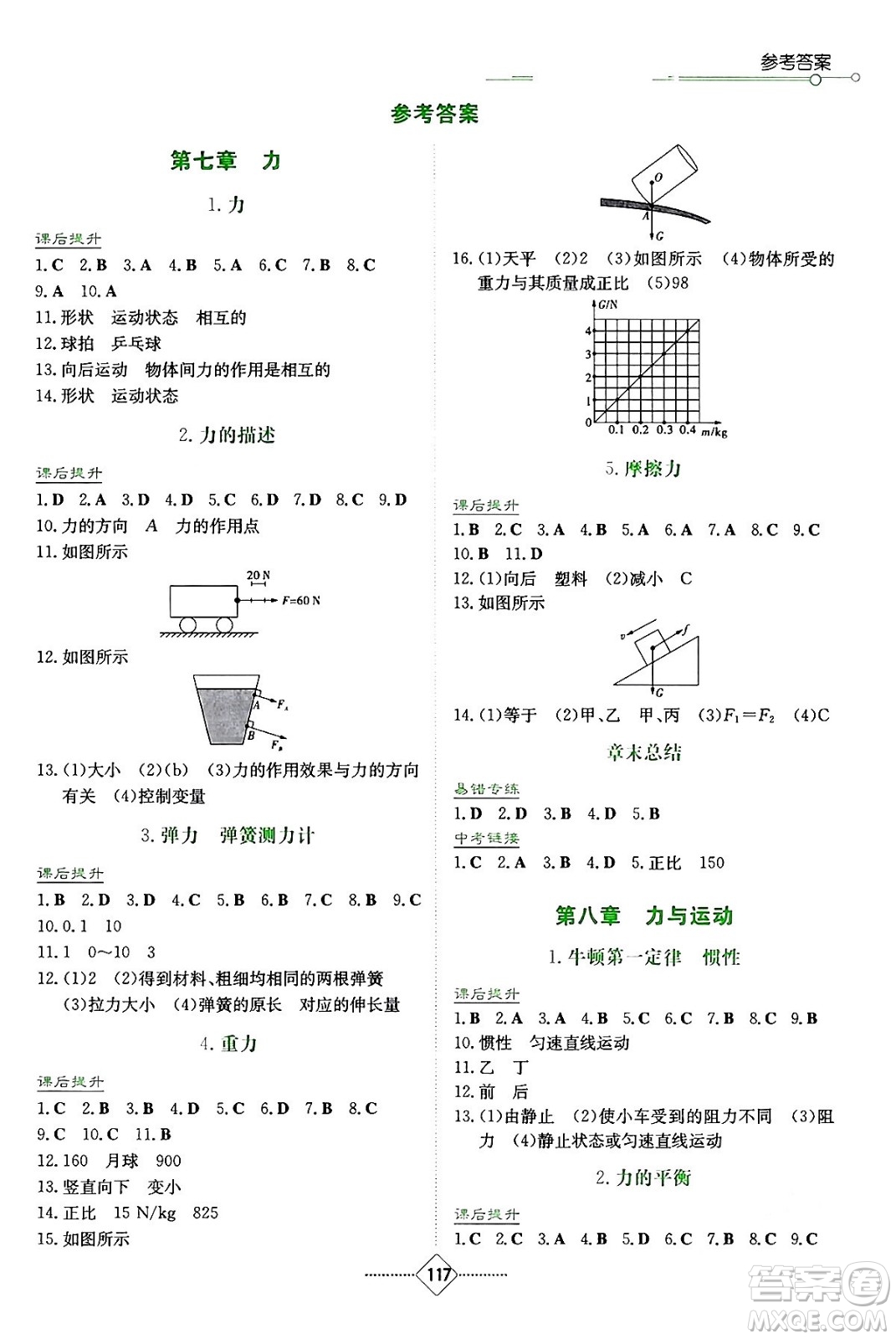 湖南教育出版社2024年春學(xué)法大視野八年級物理下冊教科版答案