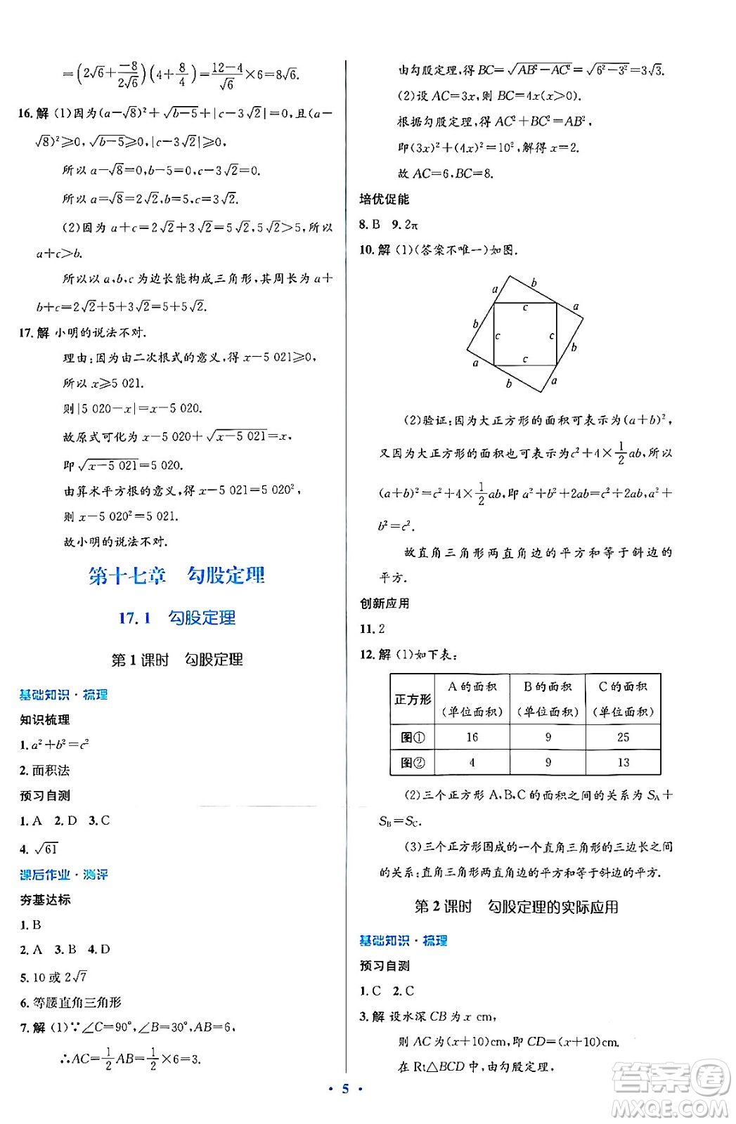 人民教育出版社2024年春人教金學(xué)典同步解析與測評學(xué)考練八年級數(shù)學(xué)下冊人教版答案