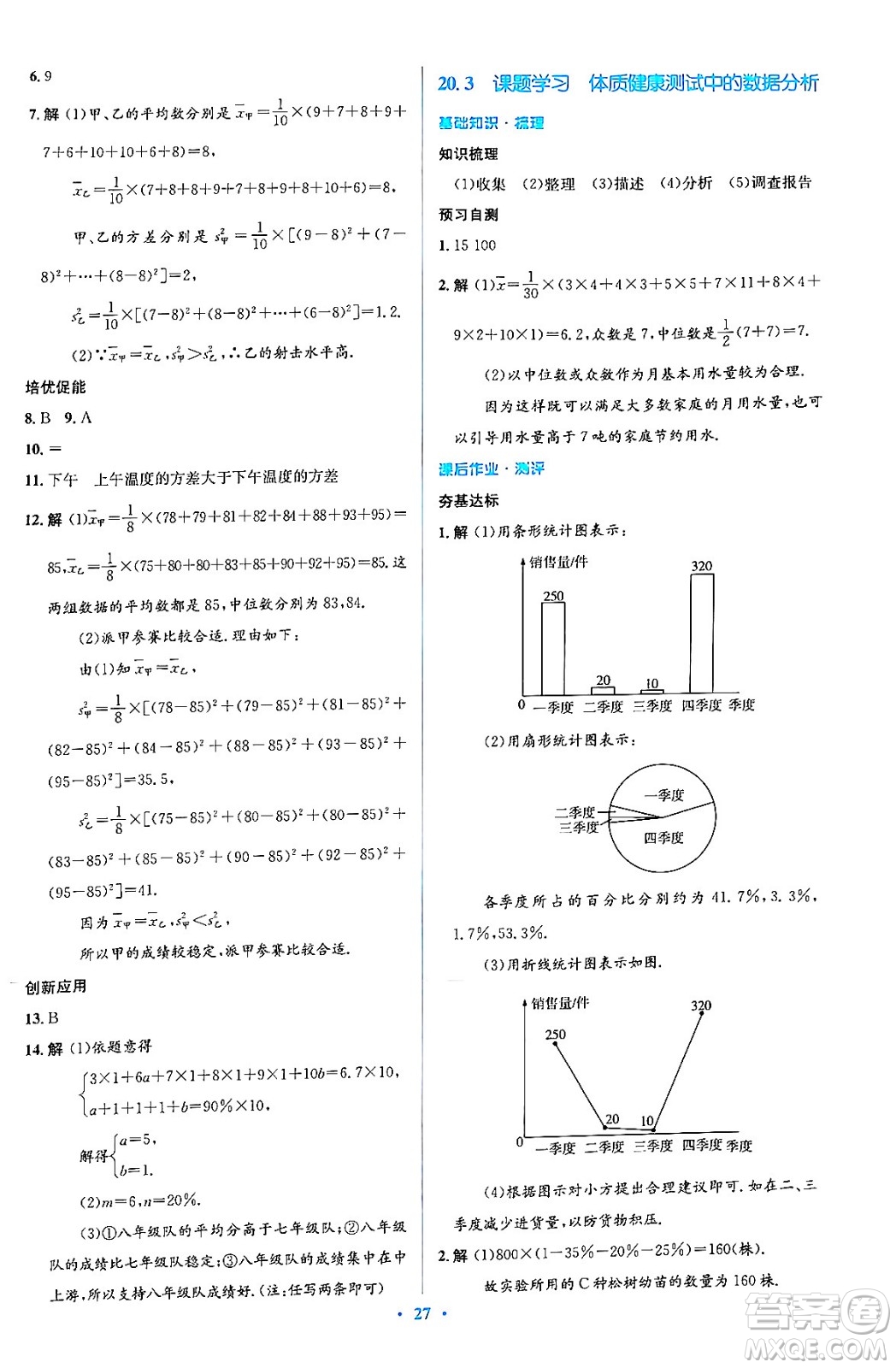 人民教育出版社2024年春人教金學(xué)典同步解析與測評學(xué)考練八年級數(shù)學(xué)下冊人教版答案