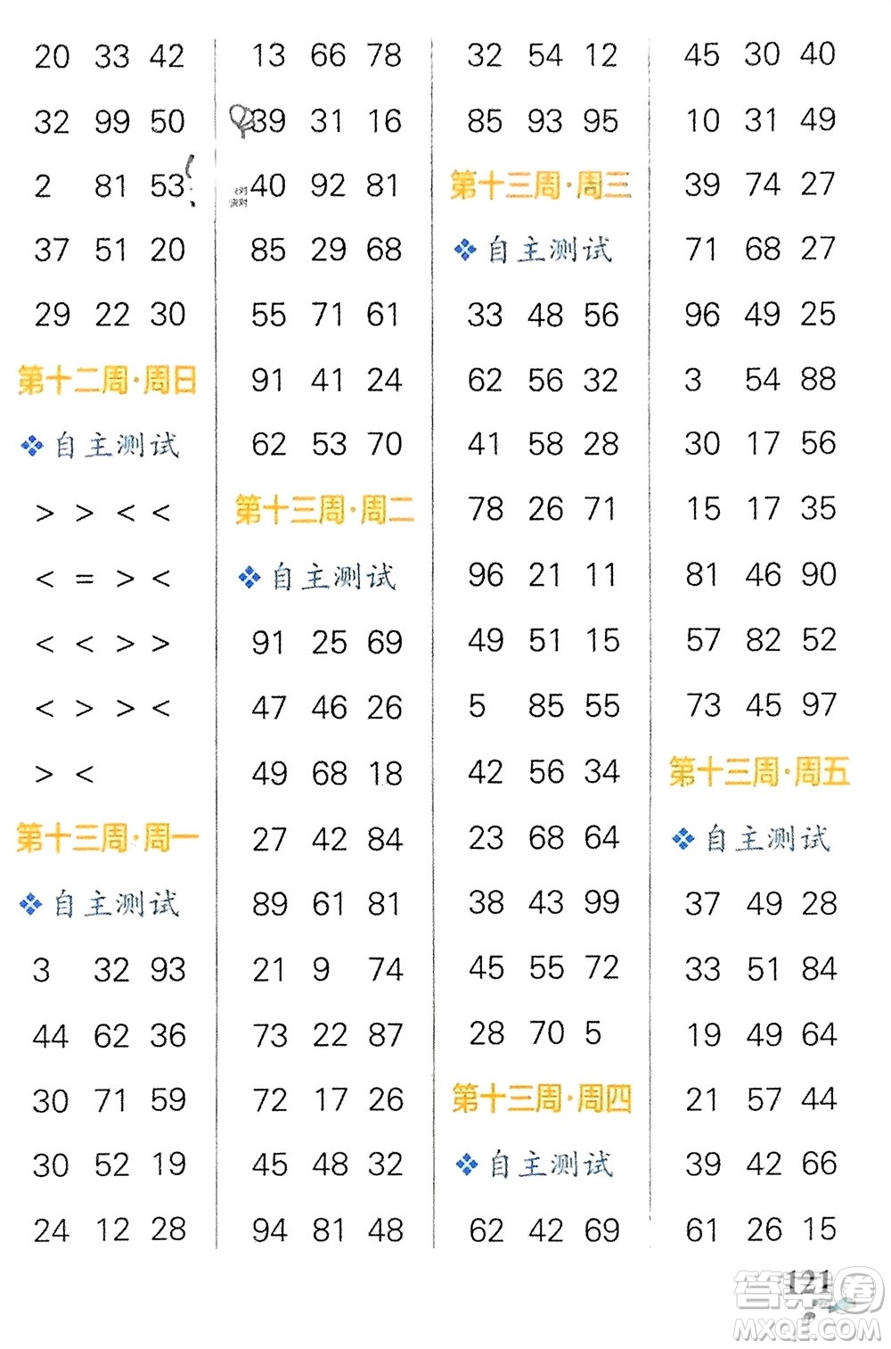 遼寧教育出版社2024年春小學(xué)學(xué)霸天天計(jì)算一年級(jí)數(shù)學(xué)下冊(cè)人教版廣東專版參考答案