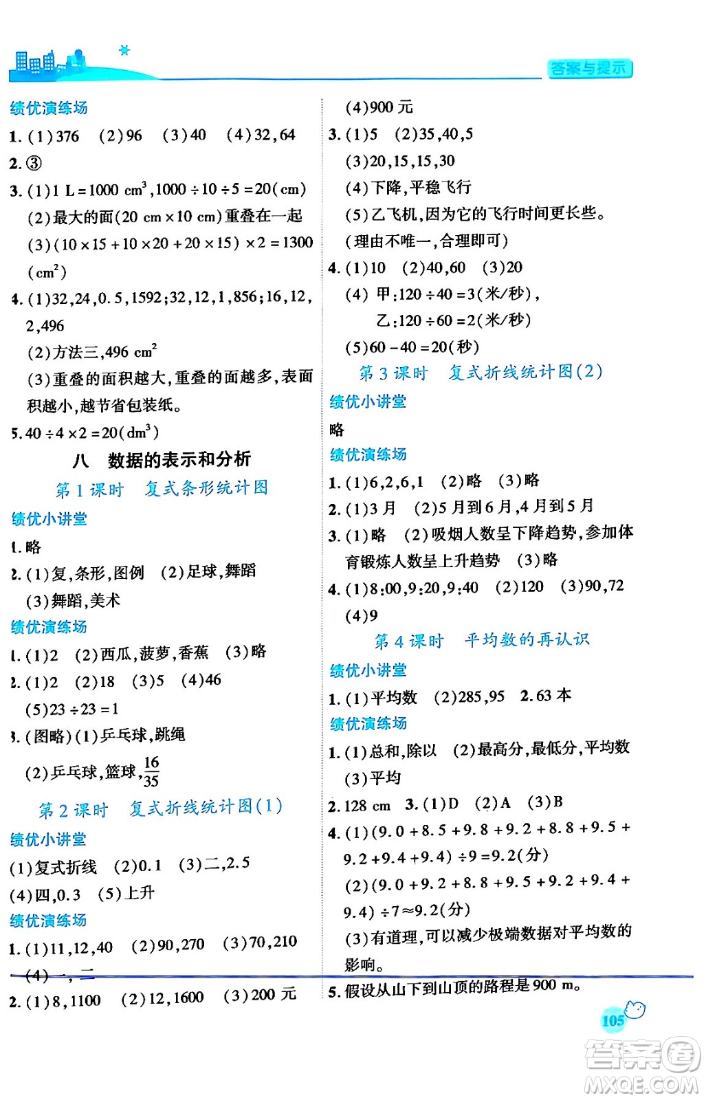 陜西師范大學(xué)出版總社有限公司2024年春績(jī)優(yōu)學(xué)案五年級(jí)數(shù)學(xué)下冊(cè)課標(biāo)版答案