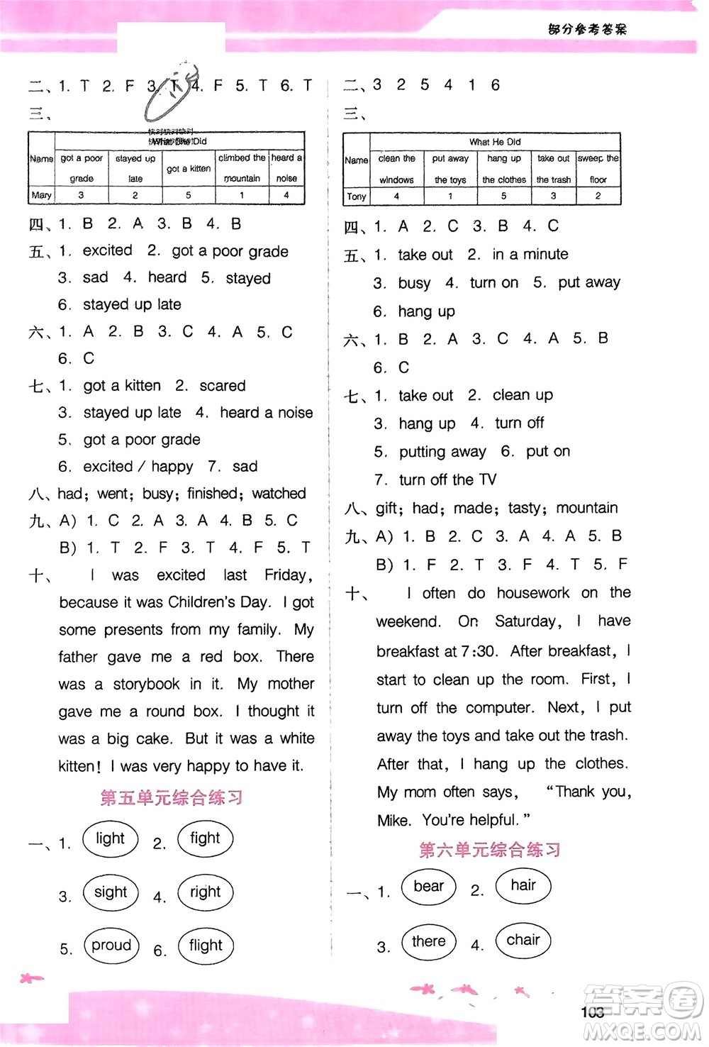 廣西師范大學(xué)出版社2024年春自主與互動(dòng)學(xué)習(xí)新課程學(xué)習(xí)輔導(dǎo)六年級(jí)英語(yǔ)下冊(cè)粵人版參考答案