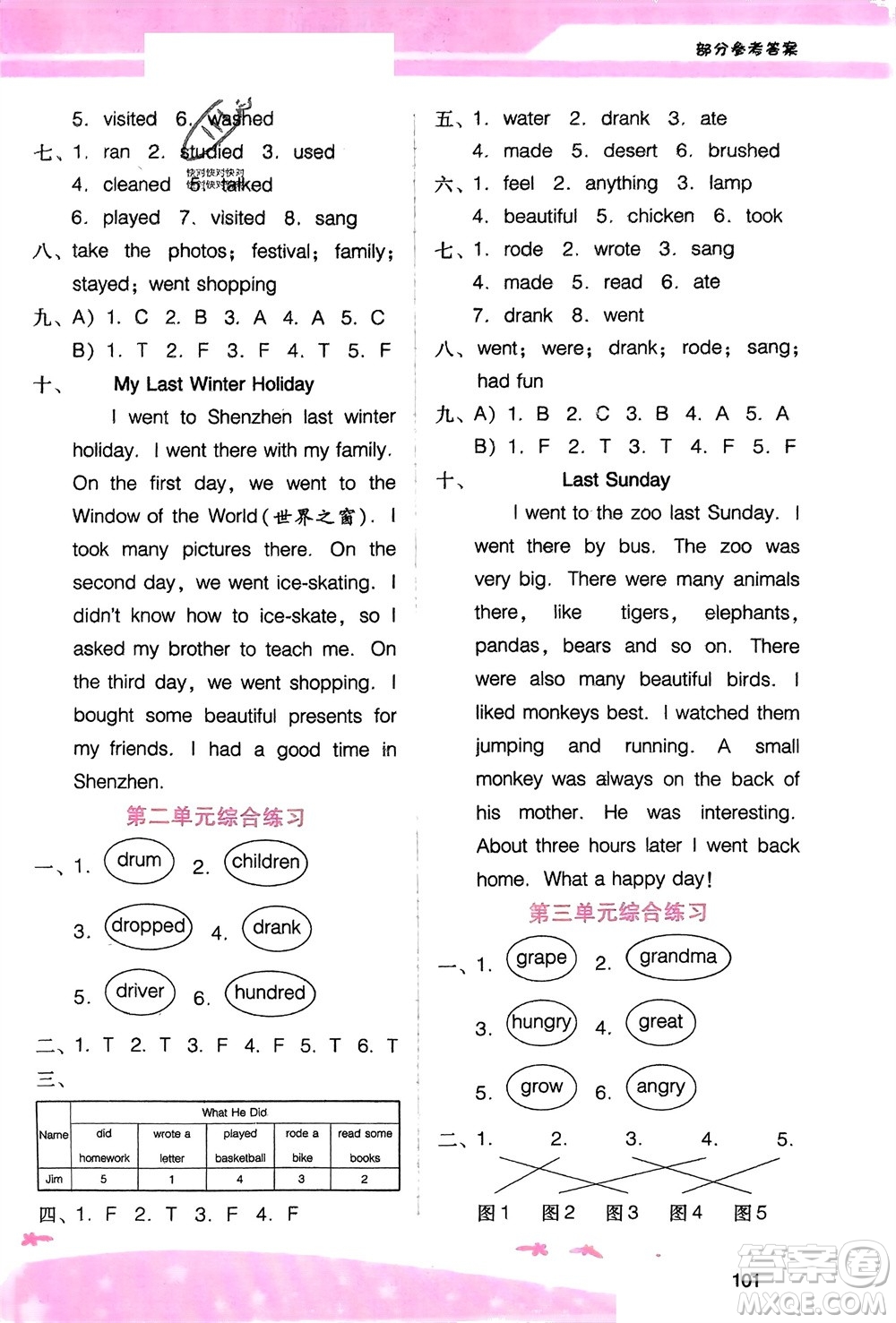 廣西師范大學(xué)出版社2024年春自主與互動(dòng)學(xué)習(xí)新課程學(xué)習(xí)輔導(dǎo)六年級(jí)英語(yǔ)下冊(cè)粵人版參考答案