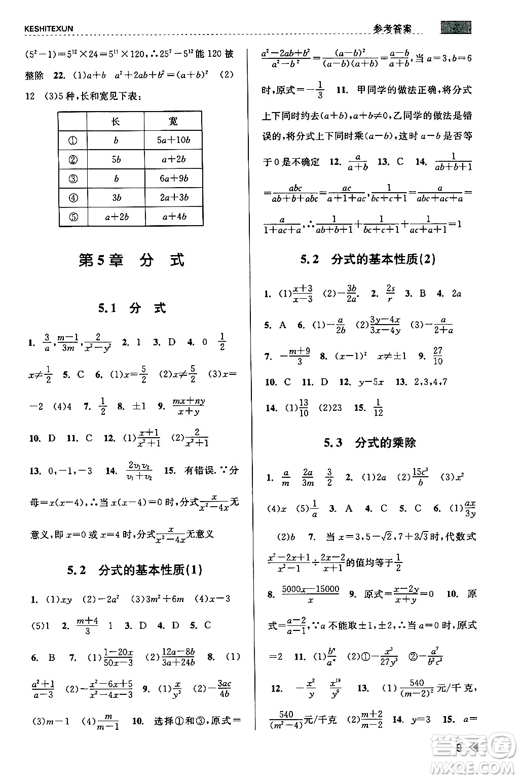 浙江人民出版社2024年春課時(shí)特訓(xùn)七年級(jí)數(shù)學(xué)下冊(cè)浙教版答案