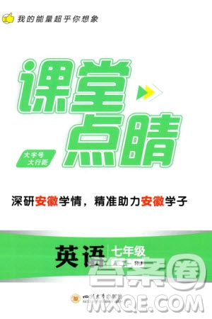 四川大學(xué)出版社2024年春課堂點(diǎn)睛七年級(jí)英語(yǔ)下冊(cè)人教版安徽專(zhuān)版參考答案