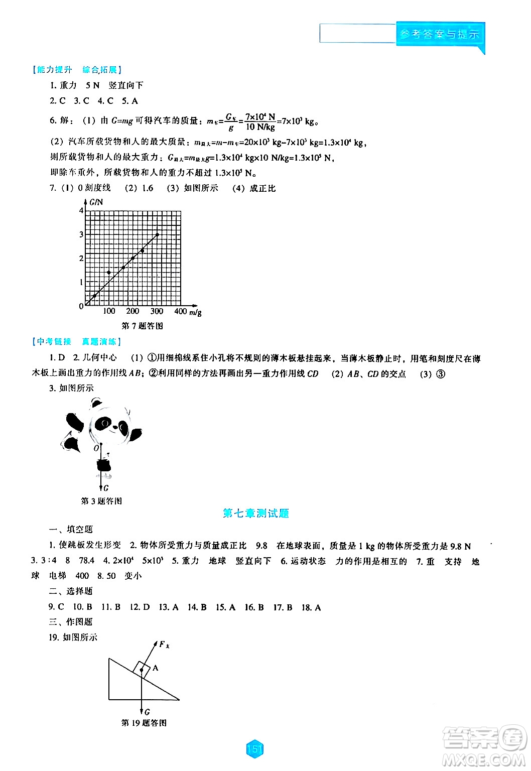 遼海出版社2024年春新課程物理能力培養(yǎng)八年級物理下冊人教版答案