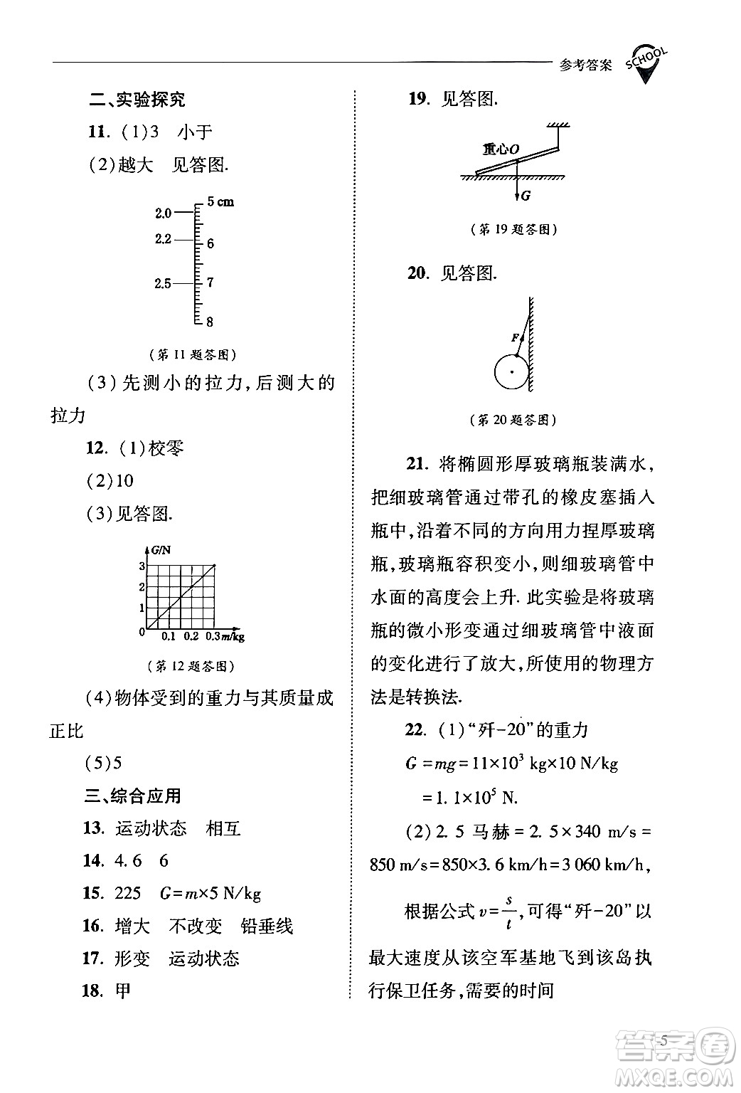 山西教育出版社2024年春新課程問題解決導(dǎo)學(xué)方案八年級物理下冊人教版答案