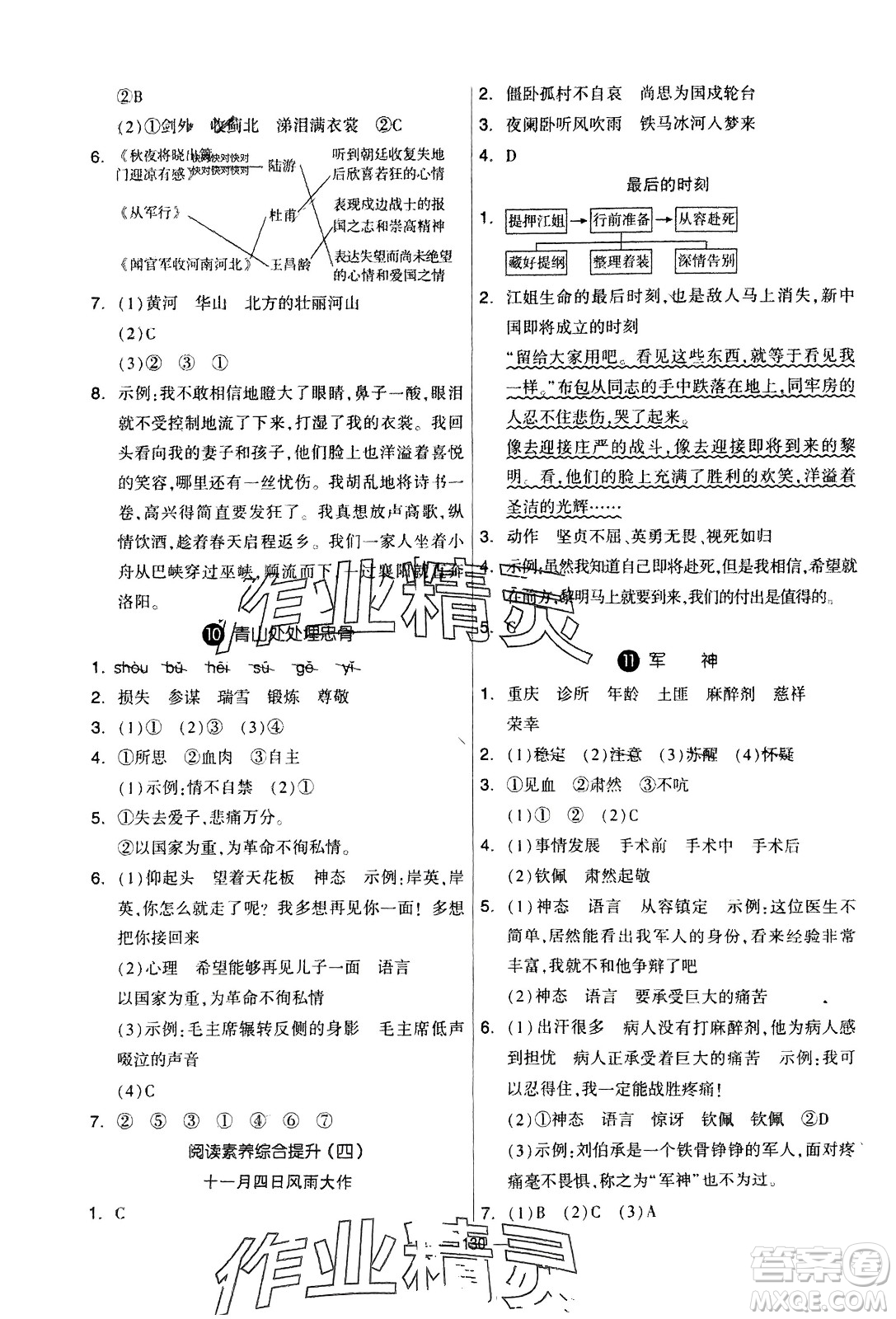 山東科學(xué)技術(shù)出版社2024年春新思維伴你學(xué)配套單元達(dá)標(biāo)測(cè)試卷五年級(jí)語(yǔ)文下冊(cè)人教版參考答案