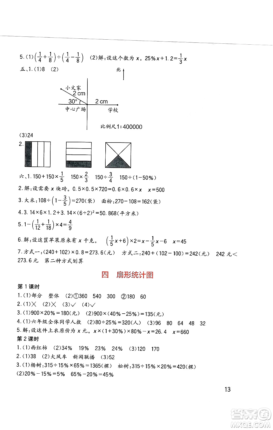 四川教育出版社2024年春新課標小學生學習實踐園地六年級數(shù)學下冊西師大版答案