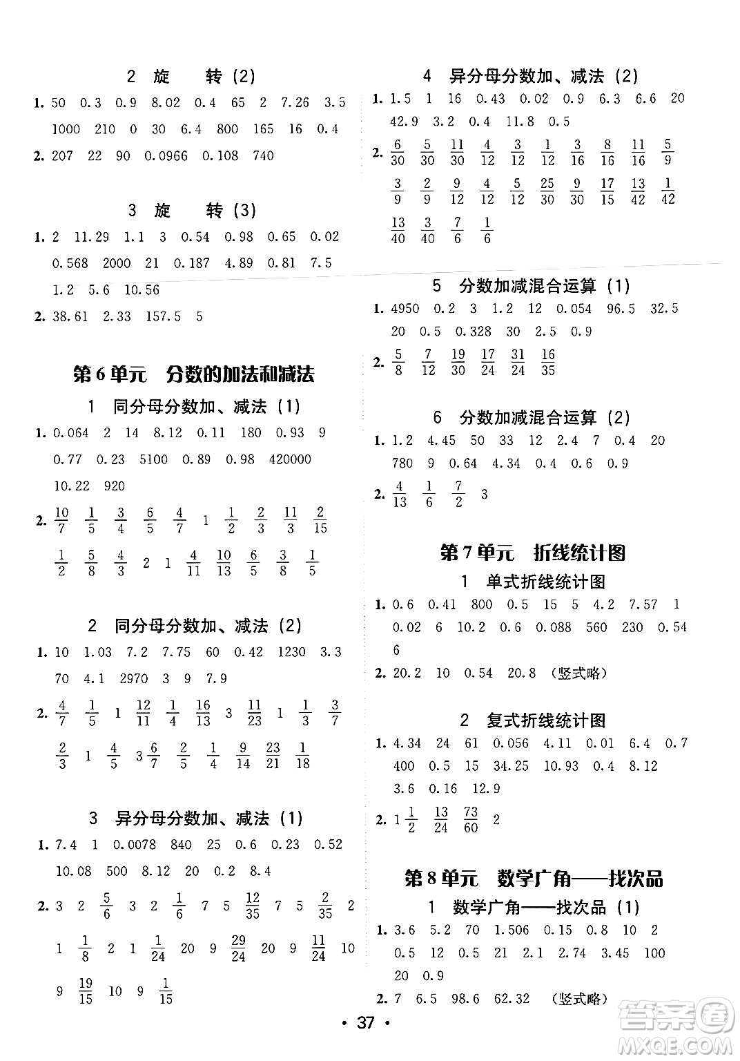 安徽人民出版社2024年春教與學(xué)課時學(xué)練測五年級數(shù)學(xué)下冊人教版答案