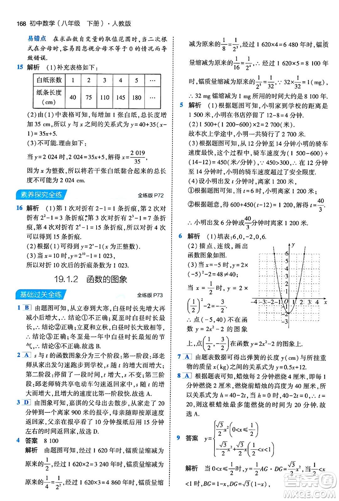 首都師范大學(xué)出版社2024年春初中同步5年中考3年模擬八年級(jí)數(shù)學(xué)下冊(cè)人教版答案