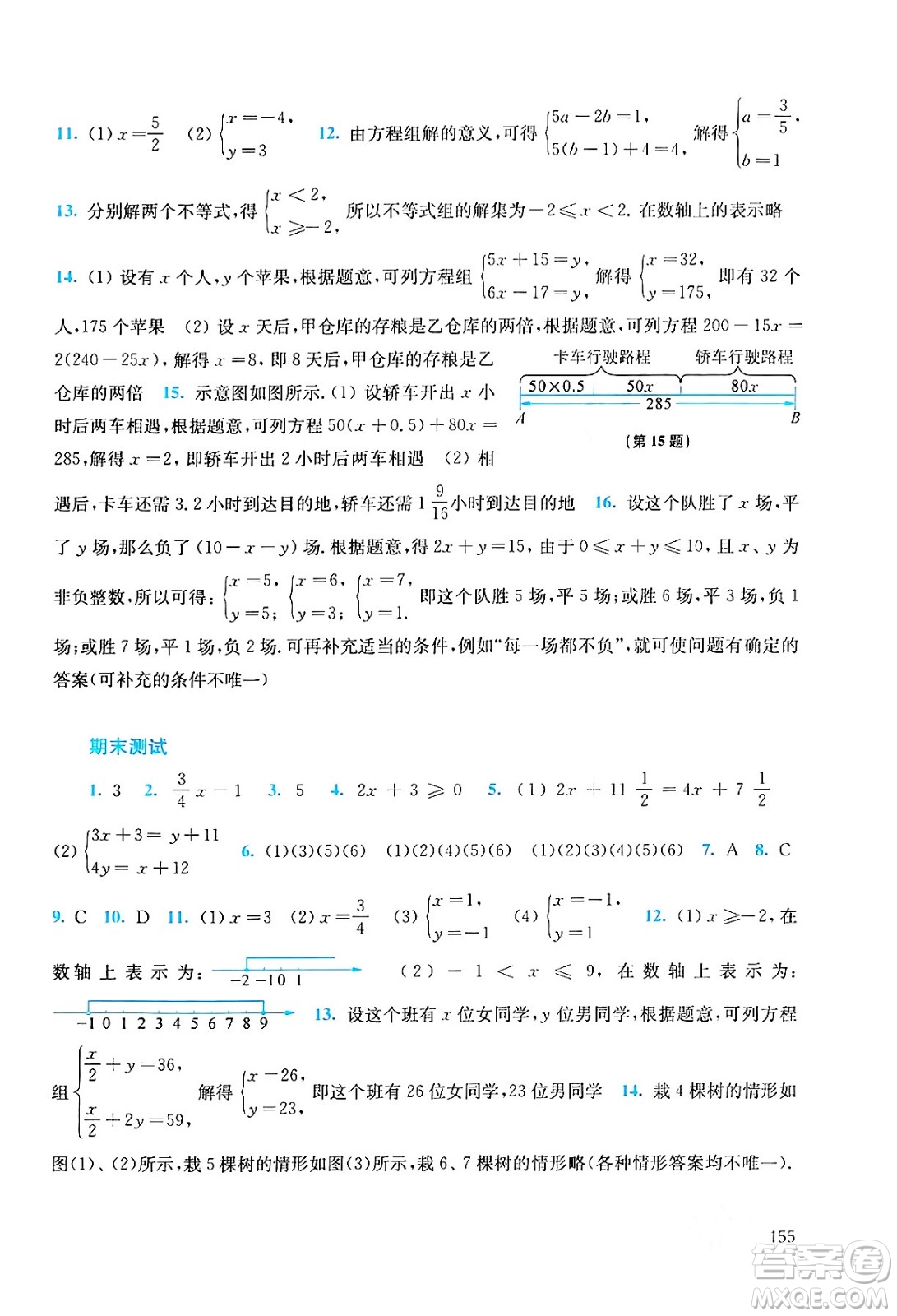 華東師范大學出版社2024年春同步練習冊七年級數(shù)學下冊通用版答案