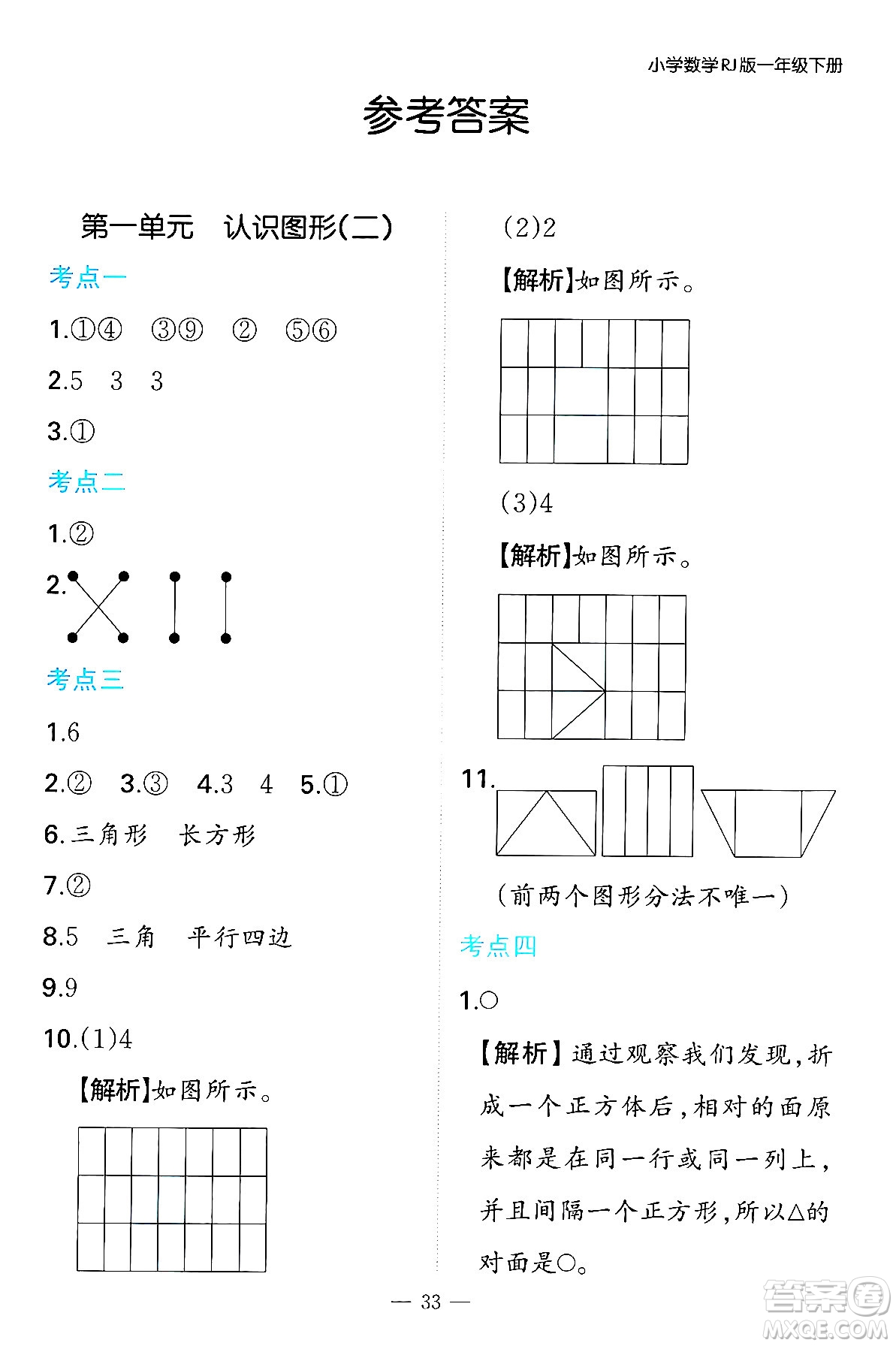 湖南教育出版社2024年春一本期末沖刺新卷一年級數(shù)學下冊人教版福建專版答案