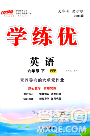 延邊大學(xué)出版社2024年春學(xué)練優(yōu)六年級(jí)英語(yǔ)下冊(cè)人教PEP版答案