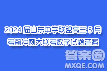 2024屆山東中學(xué)聯(lián)盟高三5月考前沖刺大聯(lián)考數(shù)學(xué)試題答案