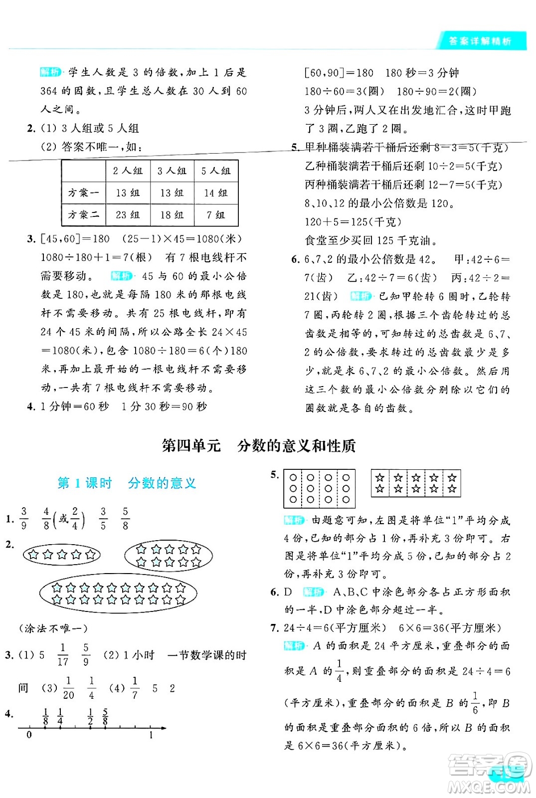 北京教育出版社2024年春亮點(diǎn)給力提優(yōu)課時作業(yè)本五年級數(shù)學(xué)下冊江蘇版答案