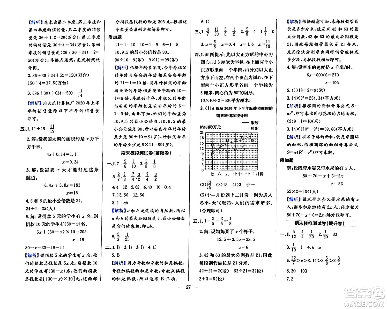 陜西人民教育出版社2024年春小學教材全練五年級數(shù)學下冊江蘇版答案