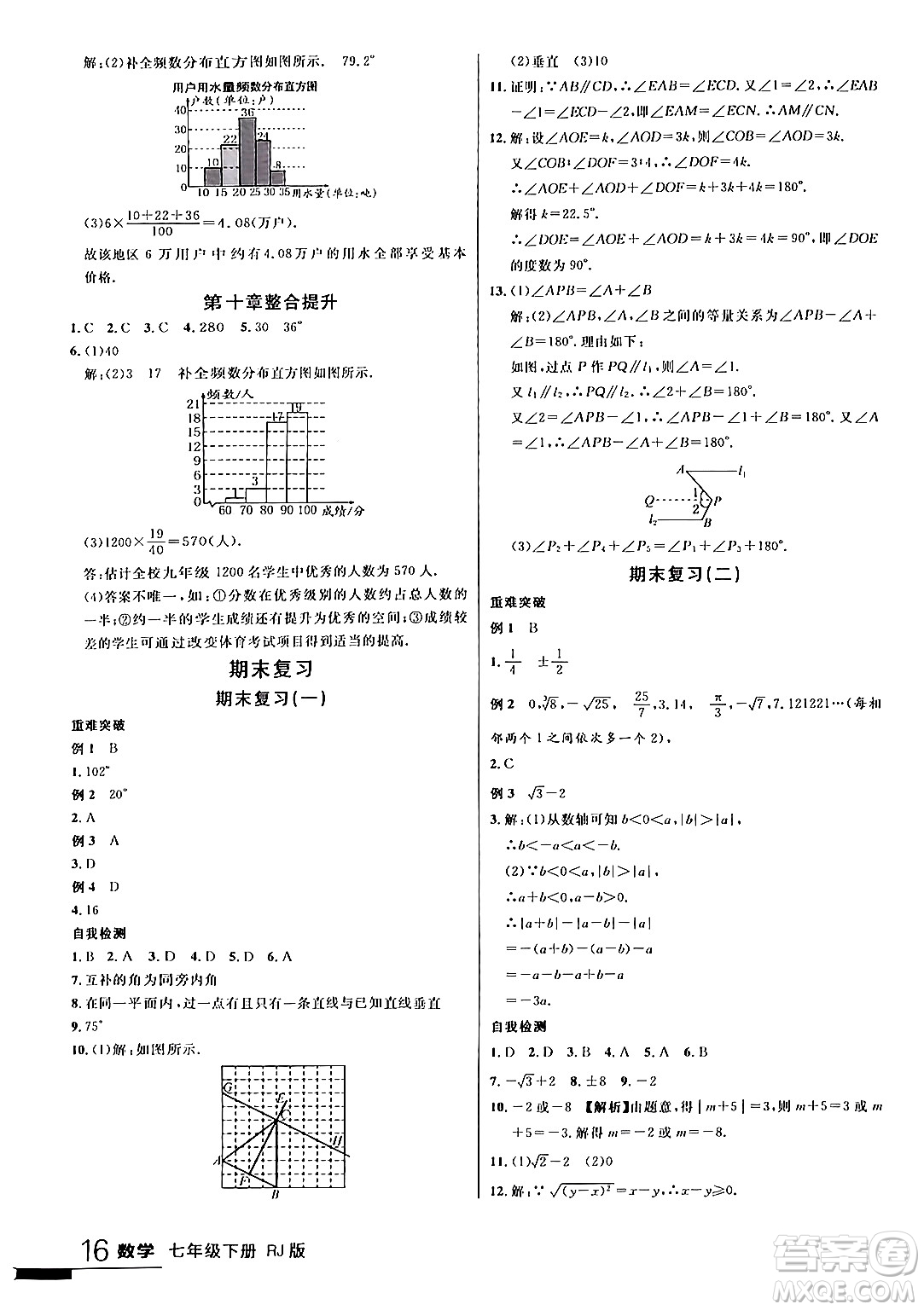 延邊大學出版社2024年春品至教育一線課堂七年級數(shù)學下冊人教版答案