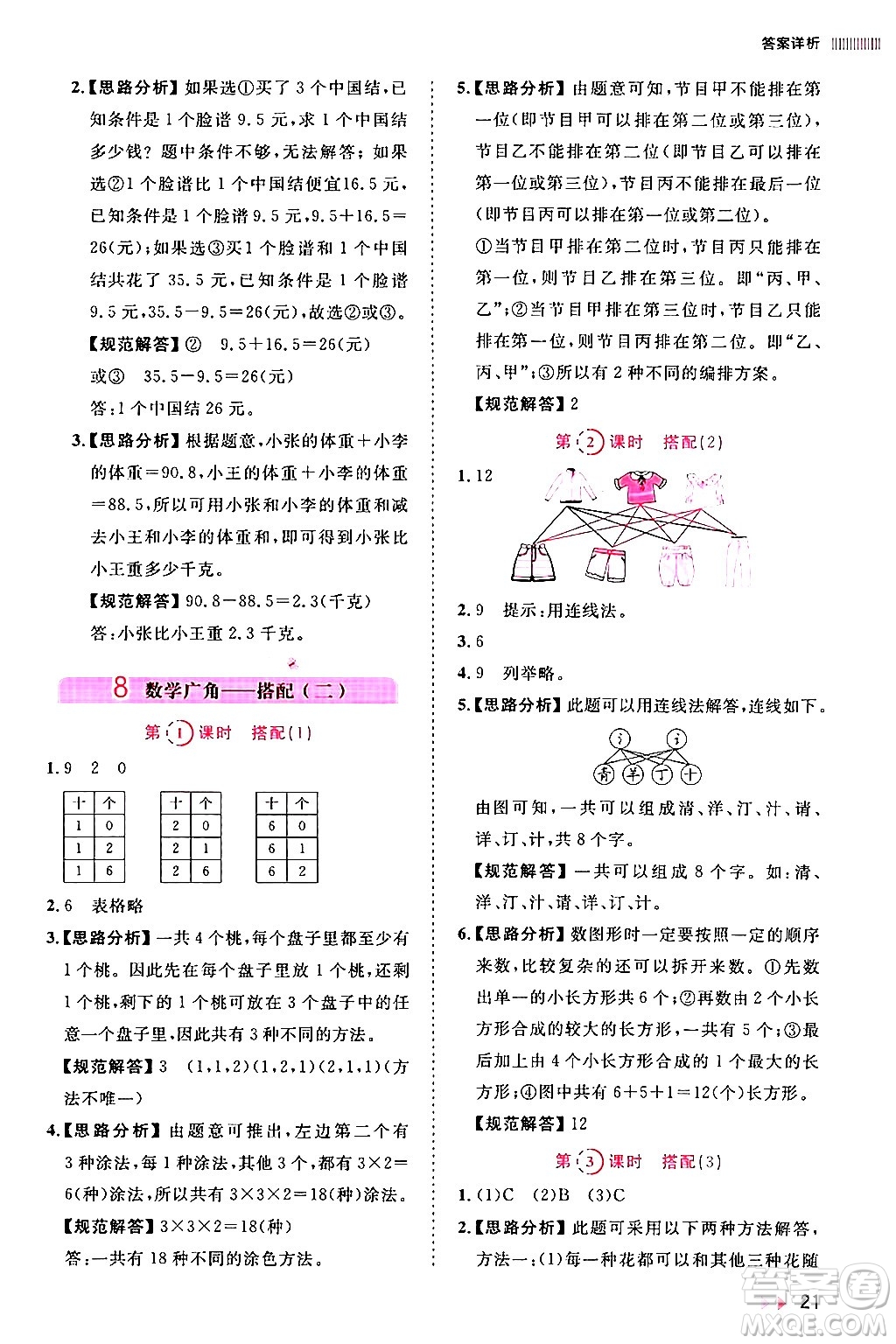 安徽師范大學出版社2024年春訓練達人三年級數(shù)學下冊人教版山東專版答案