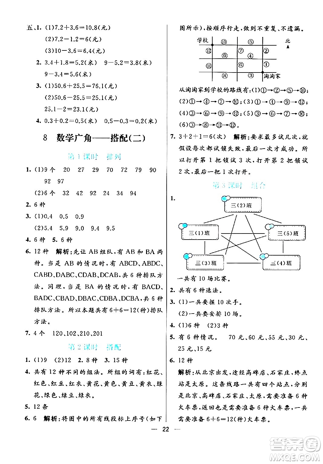 陽光出版社2024年春亮點(diǎn)激活提優(yōu)天天練三年級(jí)數(shù)學(xué)下冊人教版山東專版答案