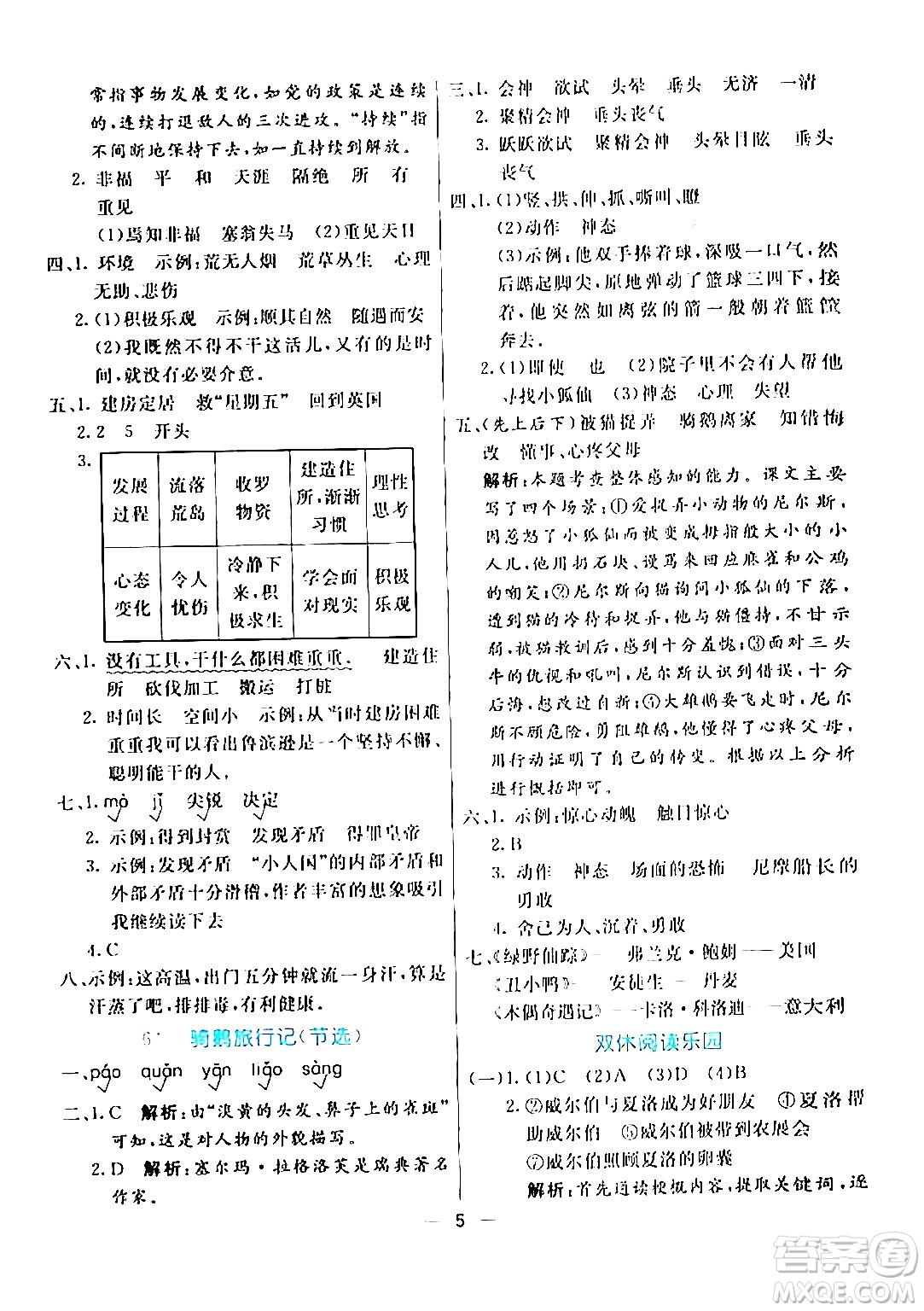 陽光出版社2024年春亮點(diǎn)激活提優(yōu)天天練六年級語文下冊通用版答案