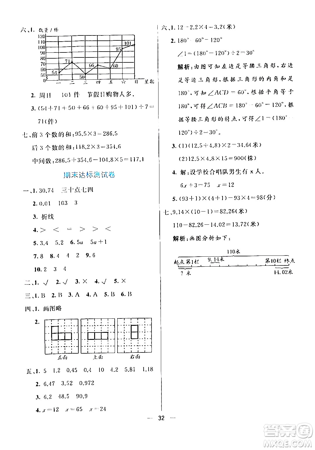 陽光出版社2024年春亮點激活提優(yōu)天天練四年級數(shù)學下冊北師大版答案