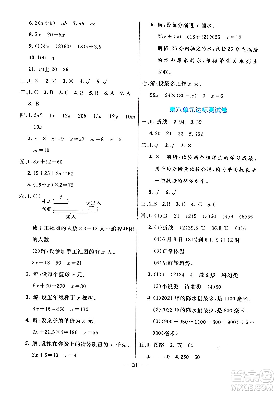 陽光出版社2024年春亮點激活提優(yōu)天天練四年級數(shù)學下冊北師大版答案