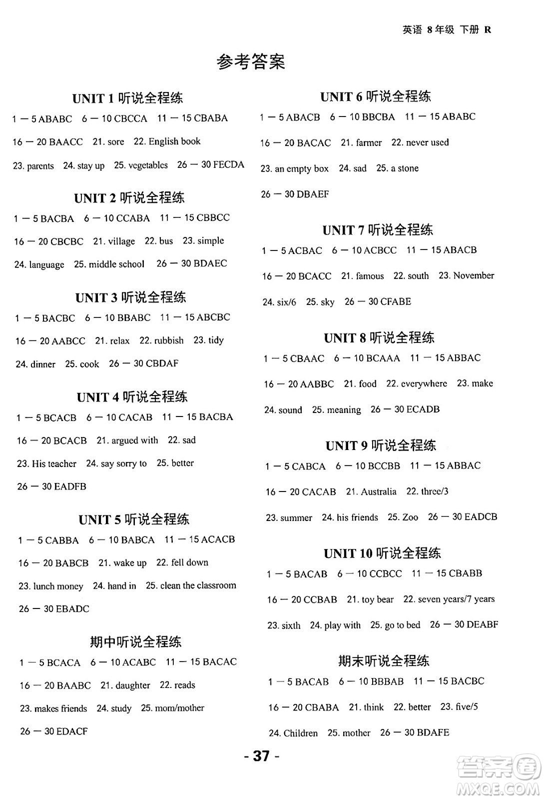 延邊大學(xué)出版社2024年春全程突破初中同步導(dǎo)學(xué)案八年級(jí)英語(yǔ)下冊(cè)人教版答案