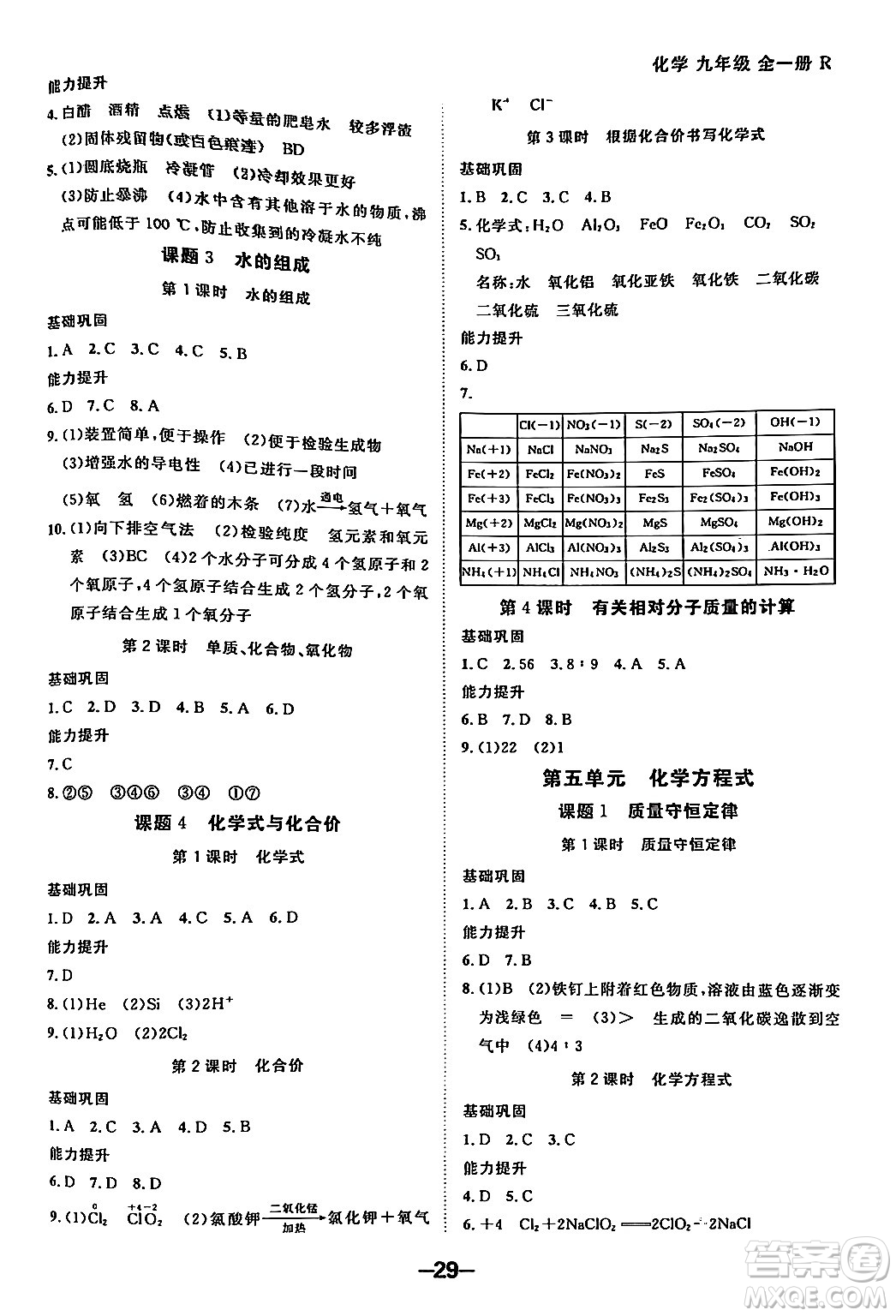 延邊大學出版社2024年春全程突破初中同步導學案九年級化學下冊人教版答案