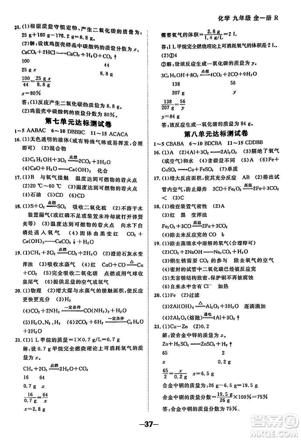 延邊大學出版社2024年春全程突破初中同步導學案九年級化學下冊人教版答案