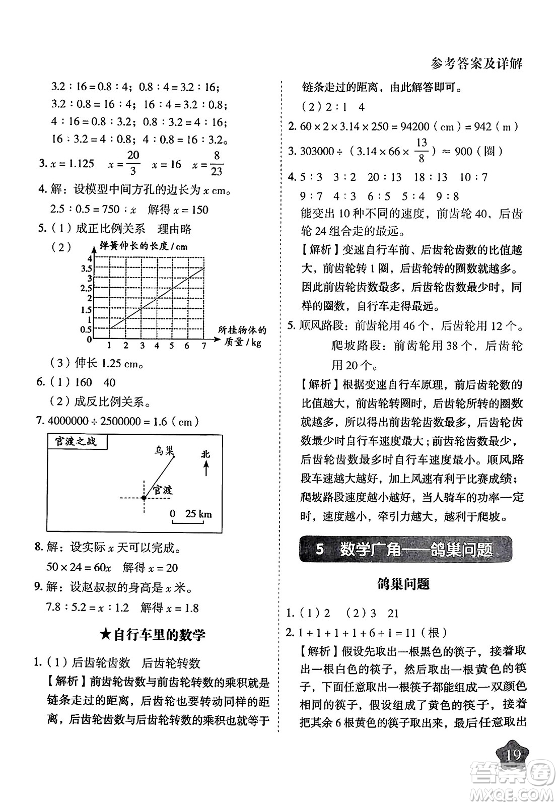 西安出版社2024年春黃岡隨堂練六年級(jí)數(shù)學(xué)下冊(cè)人教版答案