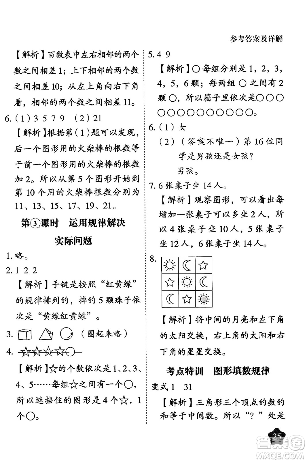 西安出版社2024年春黃岡隨堂練一年級(jí)數(shù)學(xué)下冊(cè)人教版答案