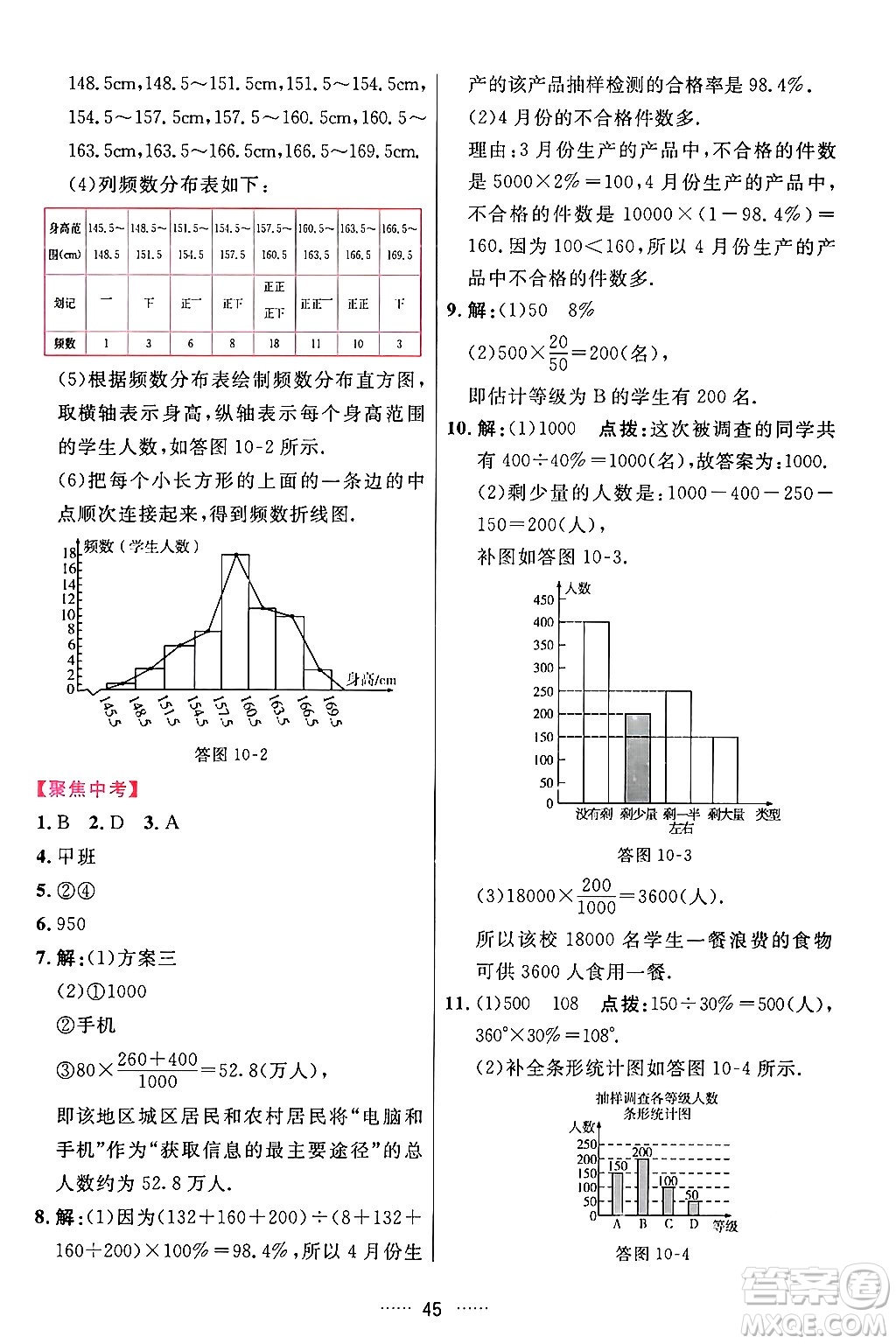 吉林教育出版社2024年春三維數(shù)字課堂七年級數(shù)學下冊人教版答案