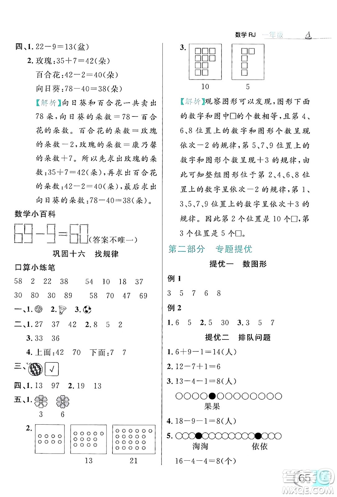 延邊大學(xué)出版社2024年品至教育假期復(fù)習(xí)計(jì)劃暑假一年級數(shù)學(xué)人教版答案