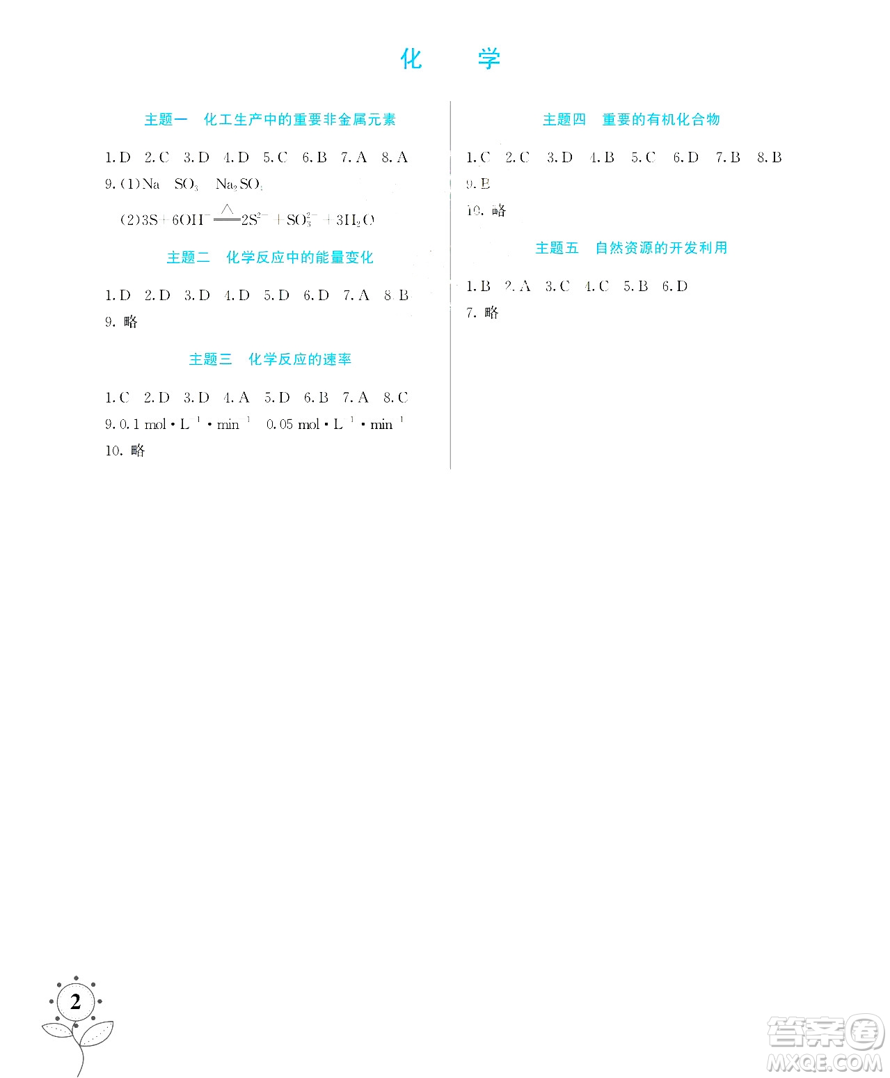 湖南師范大學(xué)出版社2024年暑假學(xué)習(xí)與生活假日知新高一年級理綜通用版答案