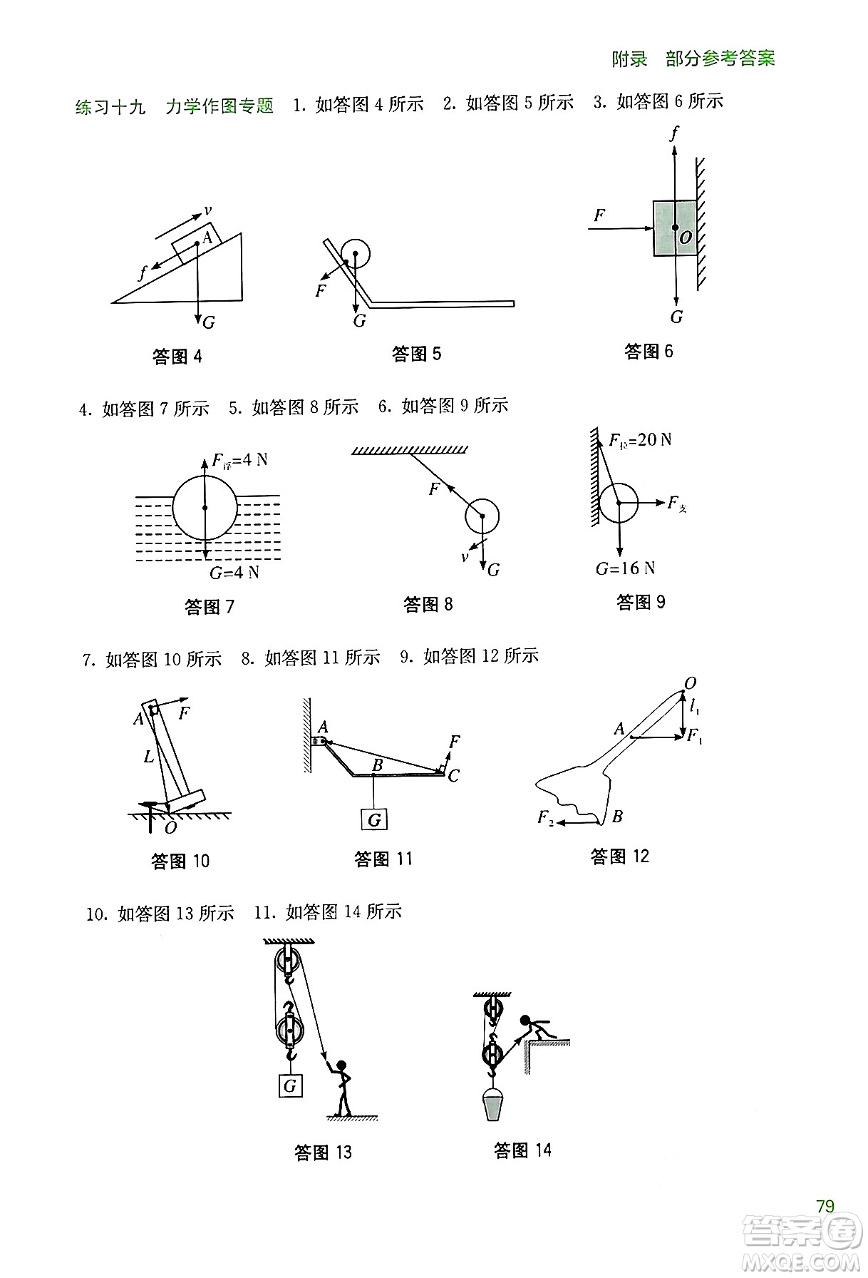 廣西教育出版社2024年新課程暑假作業(yè)八年級物理通用版答案