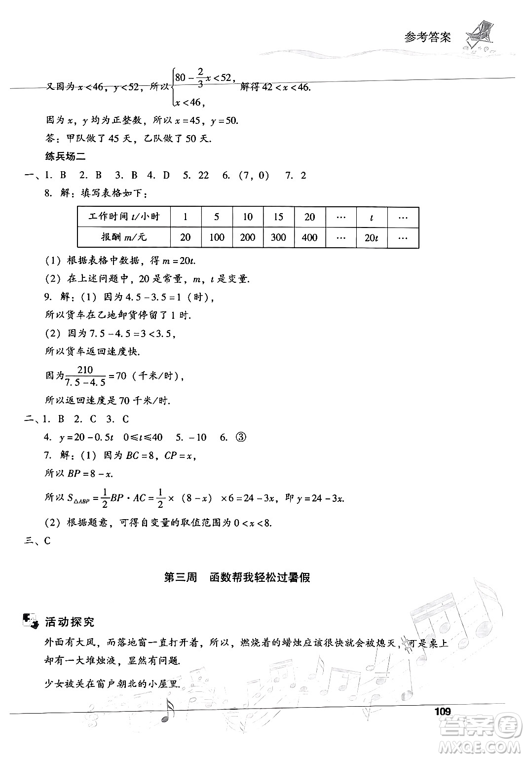 現(xiàn)代教育出版社2024年暑假樂(lè)園八年級(jí)數(shù)學(xué)華師版答案