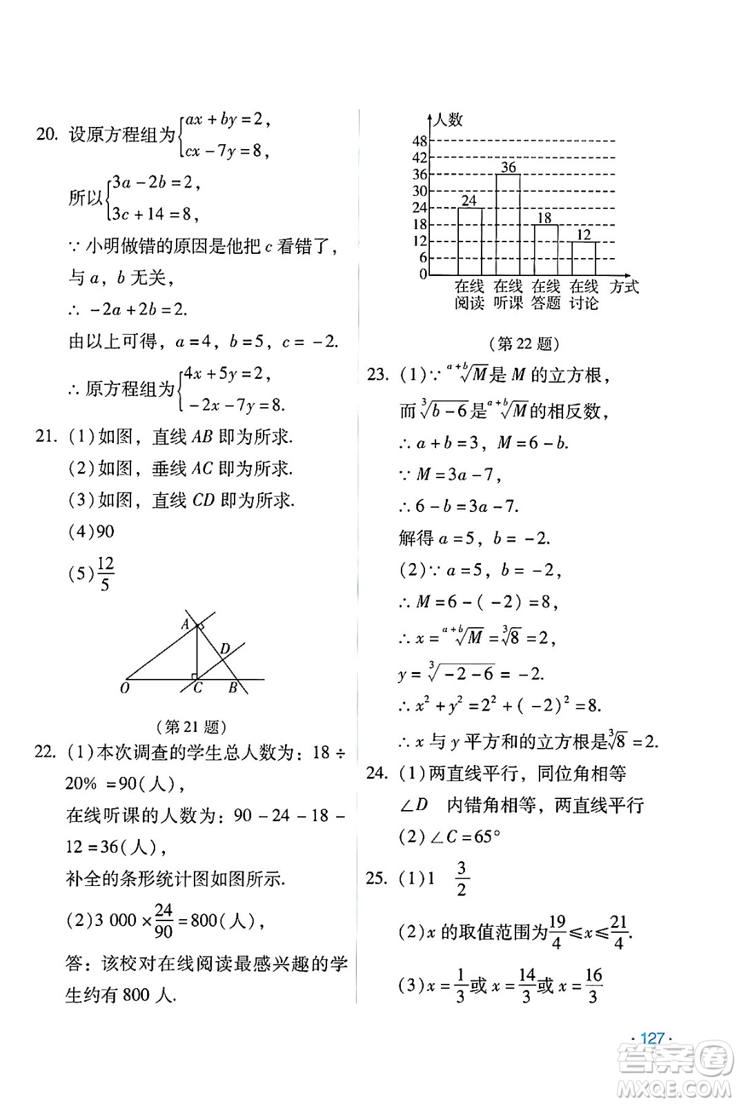 吉林出版集團(tuán)股份有限公司2024年假日數(shù)學(xué)暑假七年級(jí)數(shù)學(xué)人教版答案