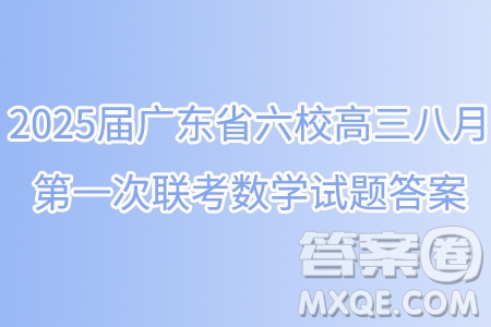 2025屆廣東省六校高三八月第一次聯(lián)考數(shù)學(xué)試題答案