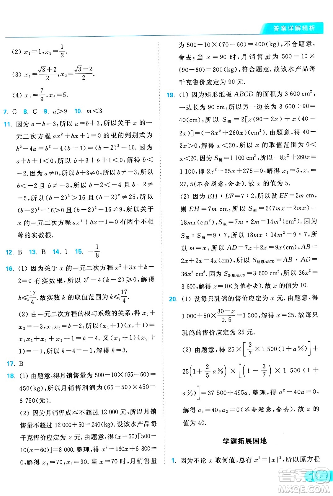 延邊教育出版社2024年秋亮點給力提優(yōu)課時作業(yè)本九年級數學上冊蘇科版答案