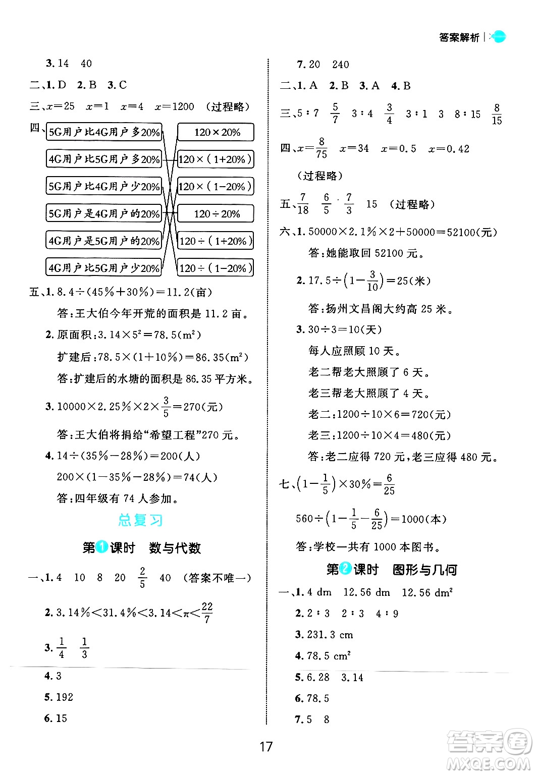 延邊大學(xué)出版社2024年秋細(xì)解巧練六年級數(shù)學(xué)上冊北師大版答案